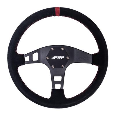 PRP Flat Suede Steering Wheel (Red) - G223